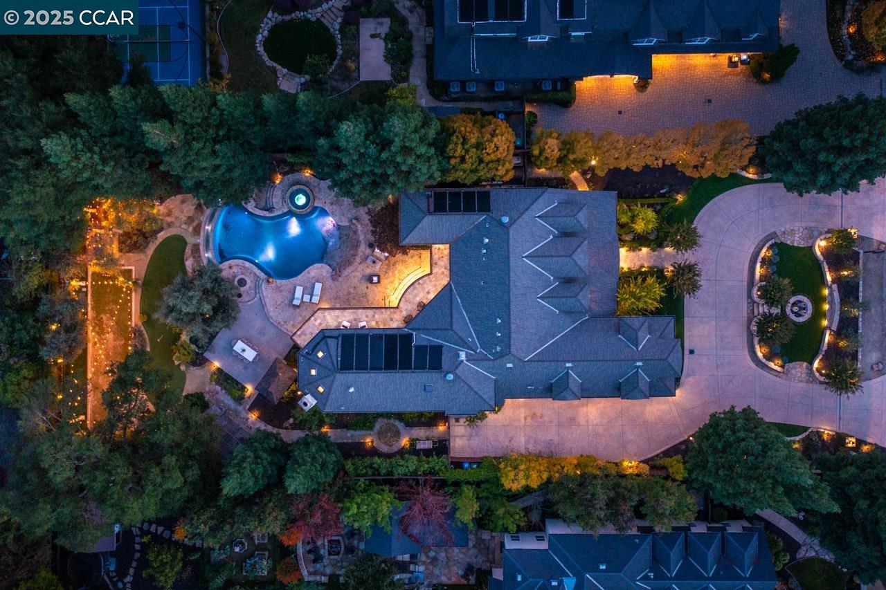104 Muir Lane Alamo, CA 94507 - Photo 4 of 54 an aerial view of a house with a yard and a large tree