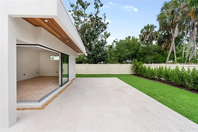 a view of a house with a patio