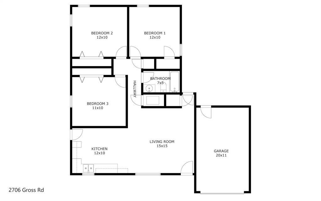 2706 Gross Road Dallas, TX 75228 - Photo 23 of 23 Floor plan
