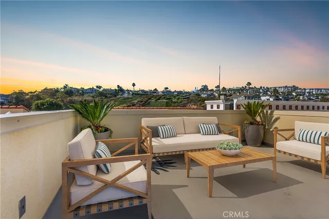 a terrace view with sitting space