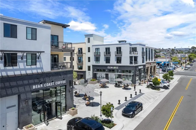 an aerial view of a city