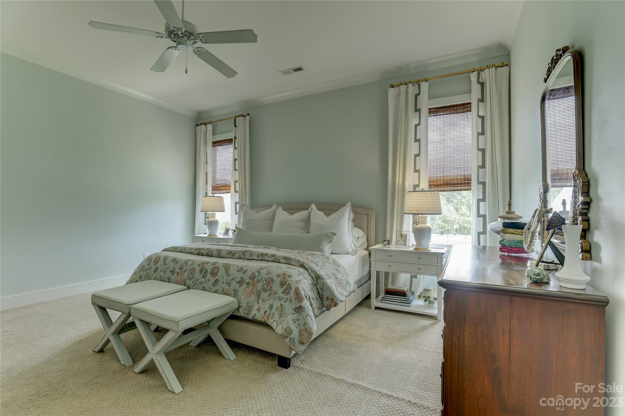 151 Inspired Way Fort Mill, SC 29708 - Photo 25 of 48 a spacious bedroom with a bed and a mirror