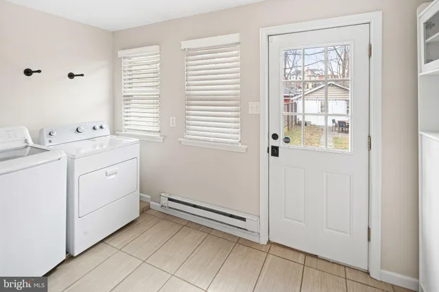 a view of cabinets and window