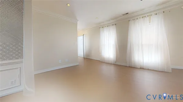 an empty room with a window