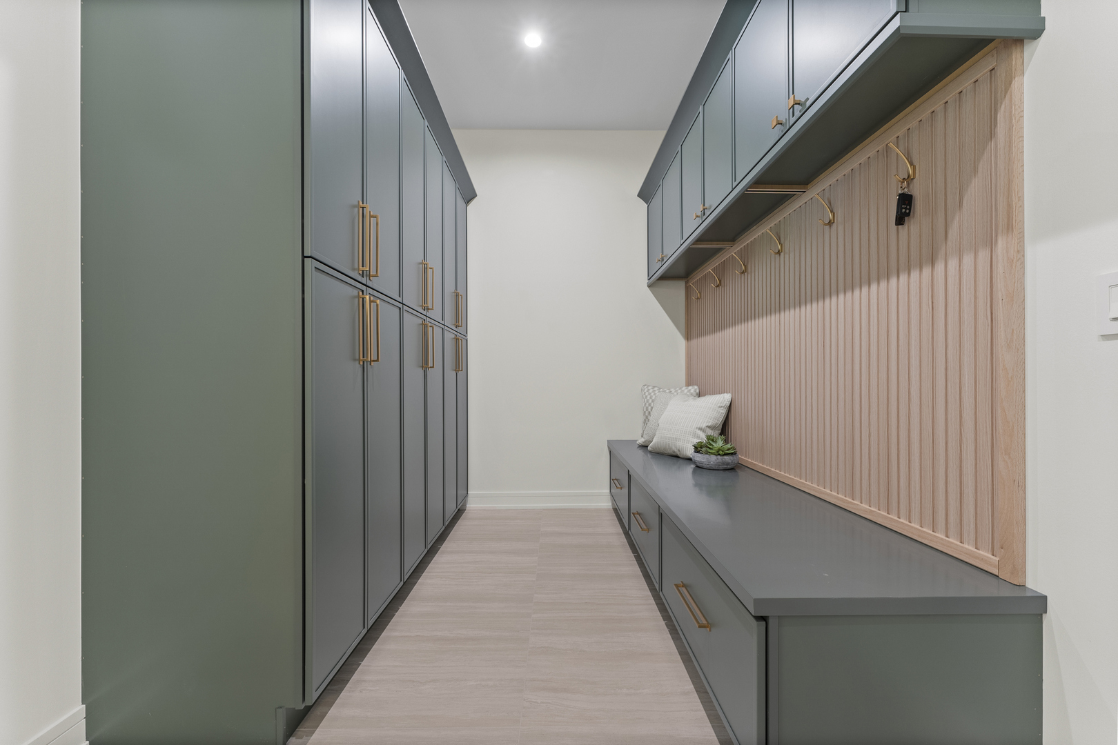 1504 Linden Circle Lemont, IL 60439 - Photo 18 of 54 a hallway with front door wooden floor and stairs