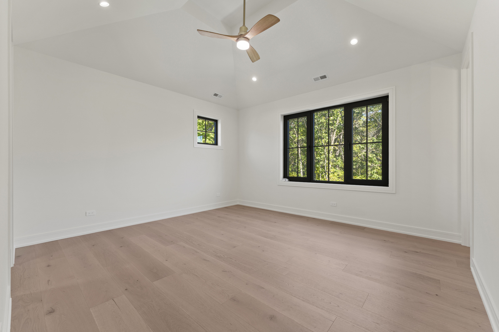 1504 Linden Circle Lemont, IL 60439 - Photo 32 of 54 an empty room with windows and ceiling fan
