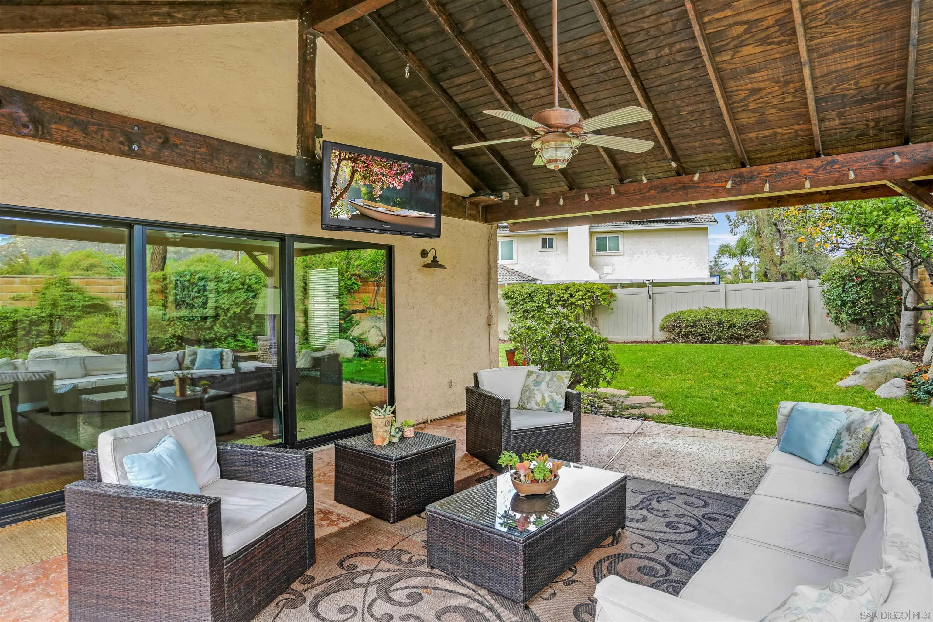 14153 Rio Court Poway, CA 92064 - Photo 47 of 48 a view of a patio with couches and a big yard