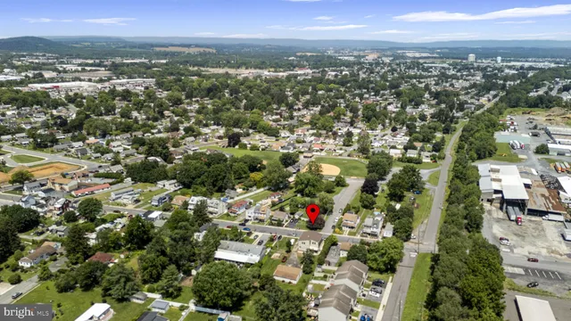 a view of city and mountain