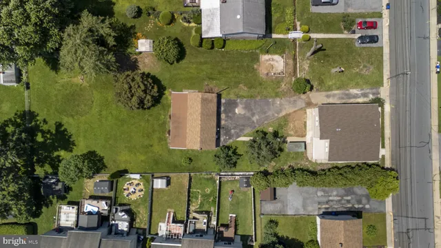 an aerial view of multiple house