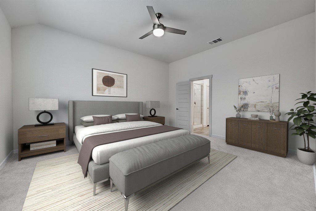 7517 Peggie Nell Drive Austin, TX 78724 - Photo 11 of 37 a bedroom with a bed and a couch