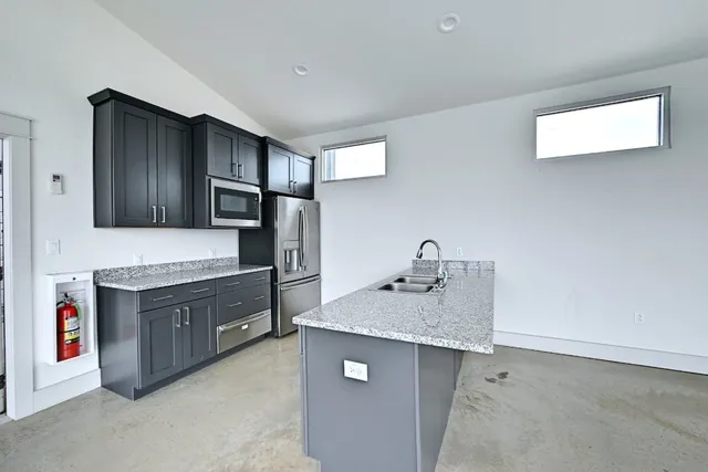 a terrace with outdoor seating