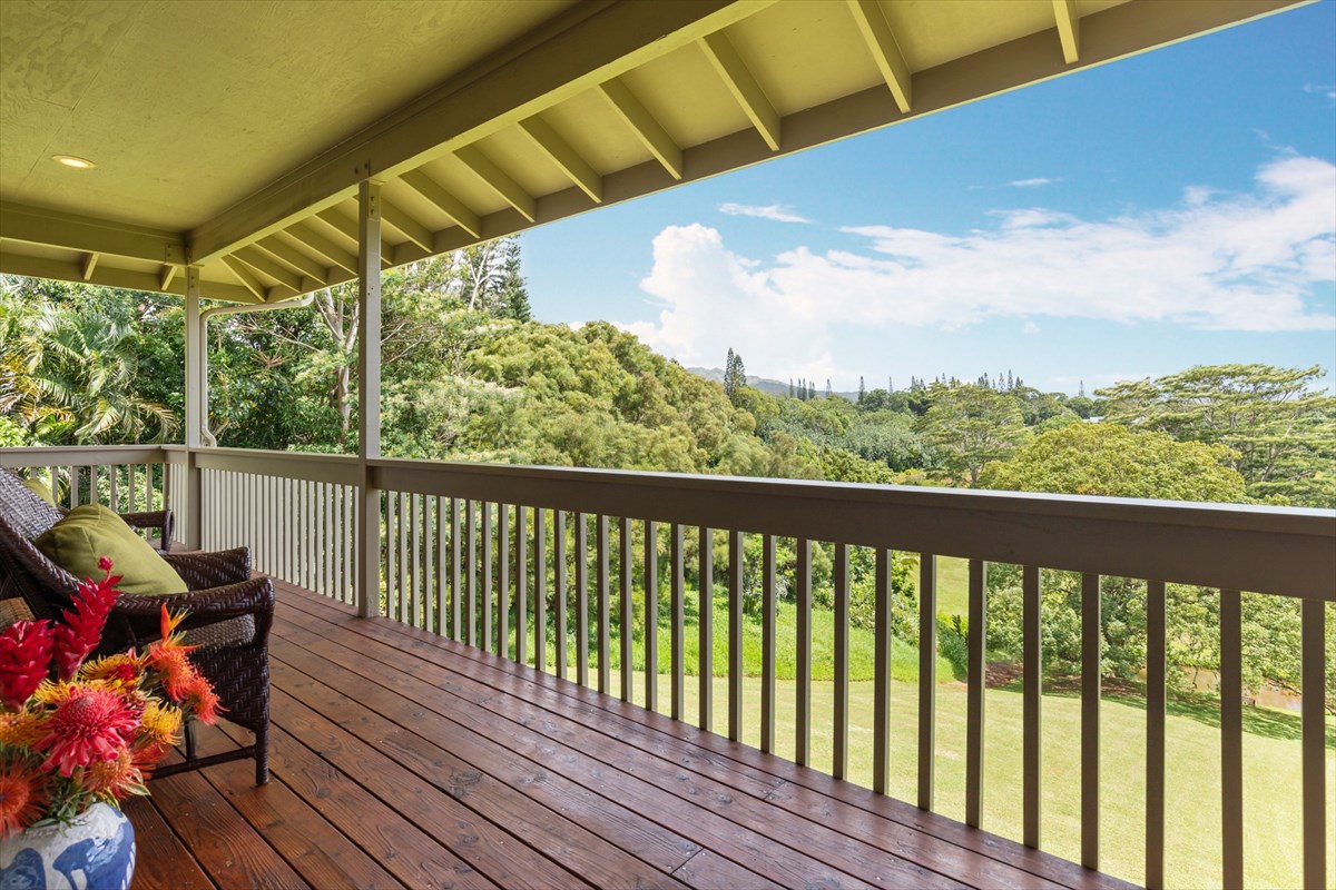 6154 Olohena Road, Unit 2 Kapaa, HI 96746 - Photo 15 of 27 a view of a balcony with chairs