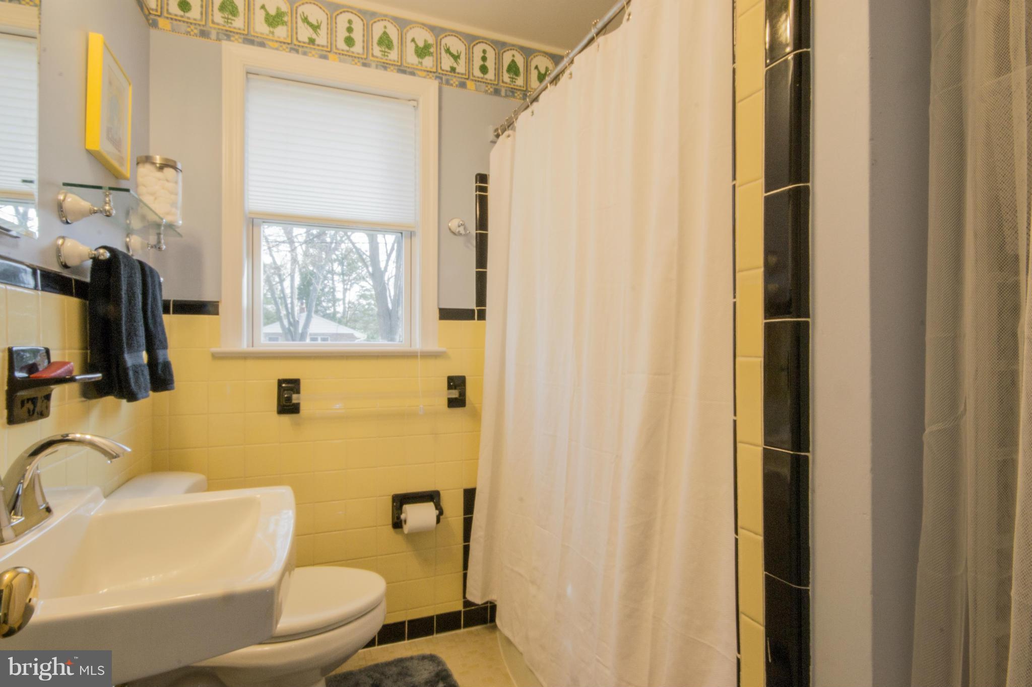 1808 Jamestown Road Alexandria, VA 22308 - Photo 16 of 30 Main bathroom with pedestal sink and shower
