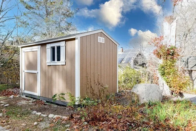 a backyard of a house