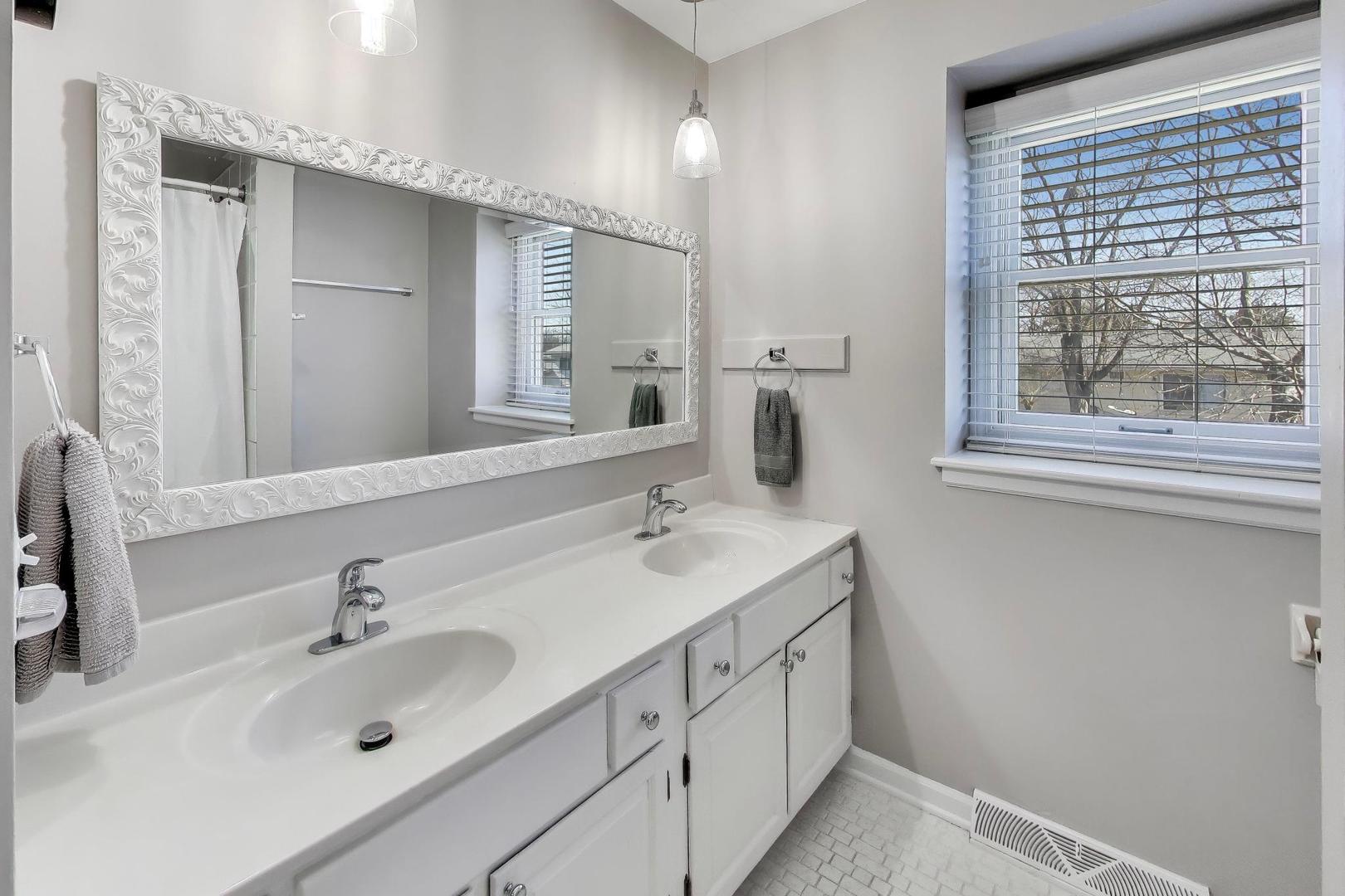 1445 Stoddard Avenue Wheaton, IL 60187 - Photo 26 of 38 a bathroom with a sink and a mirror