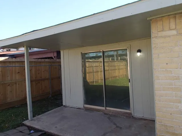 a backyard of a house