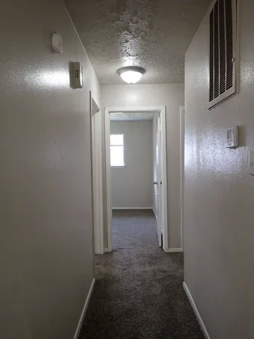 wooden floor in a hall with a mirror