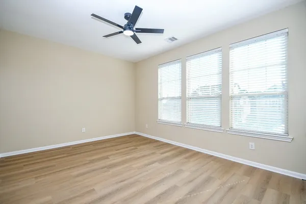 an empty room with a window