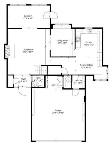 a picture of a floor plan