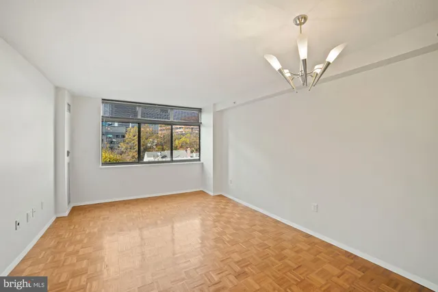 an empty room with a window