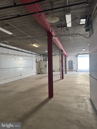 a view of a indoor garage