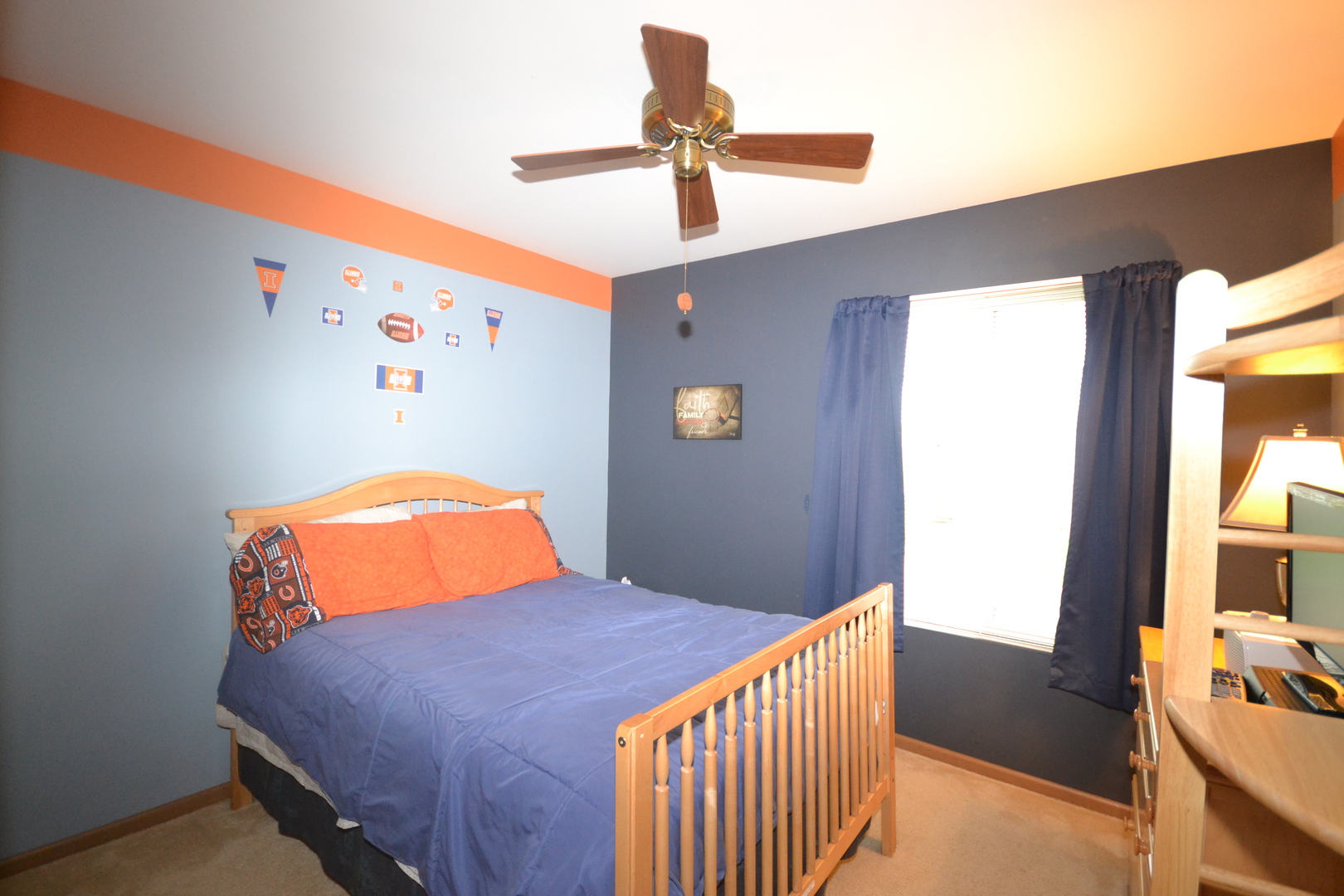 1113 Sawmill Lane Algonquin, IL 60102 - Photo 26 of 33 a bedroom with a bed and a chandelier
