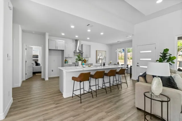 a view of a backyard of the house