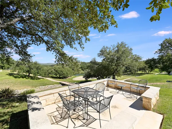 a view of an outdoor space with seating area