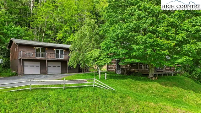 a view of a lush green space