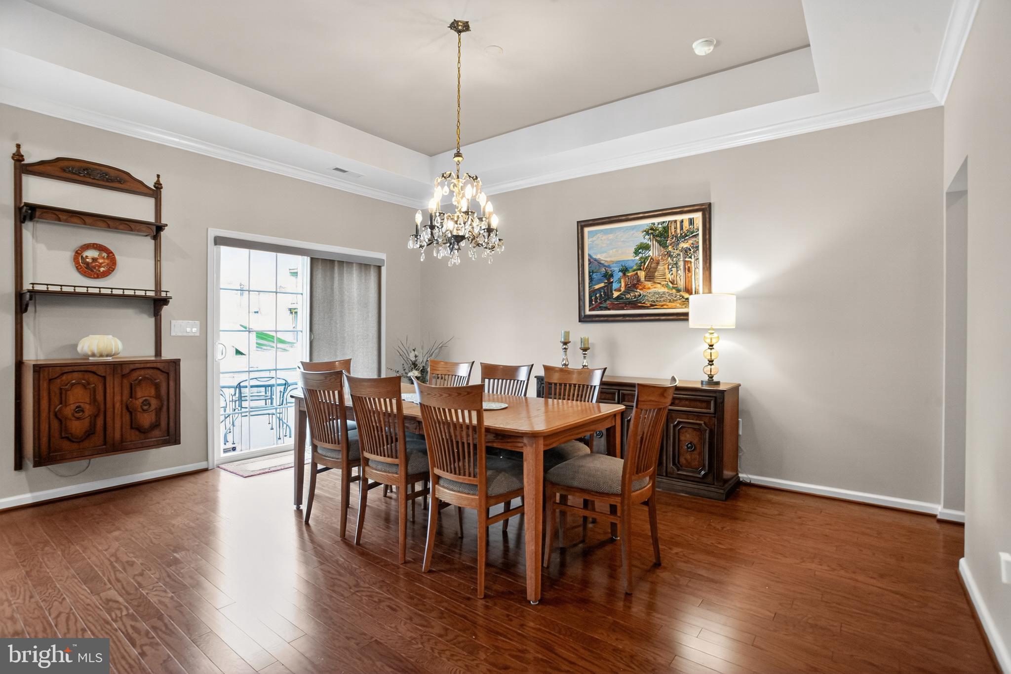 2680 Iris Lane Philadelphia, PA 19116 - Photo 14 of 30 a view of a dining room with furniture wooden floor and chandelier