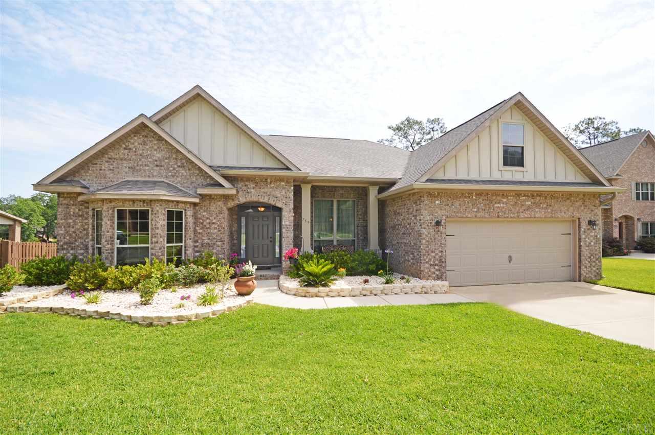 759 Lake Ridge Lane Pensacola, FL 32514 - Photo 42 of 43 a front view of house with yard and green space