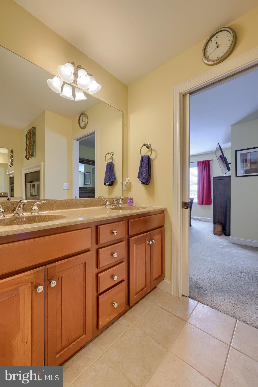 147 Fieldcrest Lane Ephrata, PA 17522 - Photo 36 of 47 a spacious bathroom with a granite countertop double vanity sink a mirror and shower