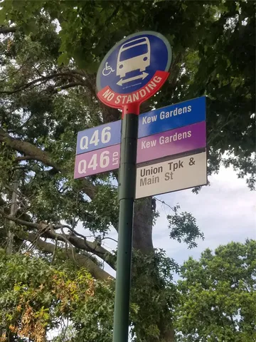 a sign that is on a pole