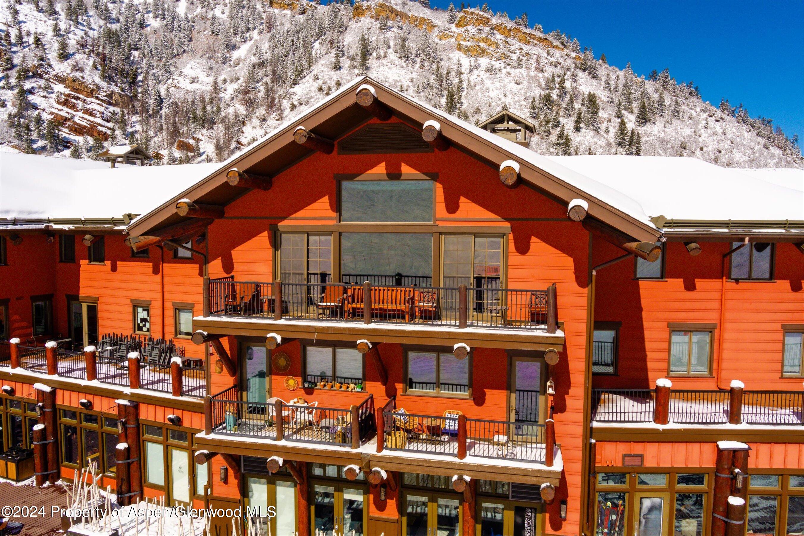 133 Prospector Road, Unit 43016 Aspen, CO 81611 - Photo 18 of 21 a view of a balcony with a city view