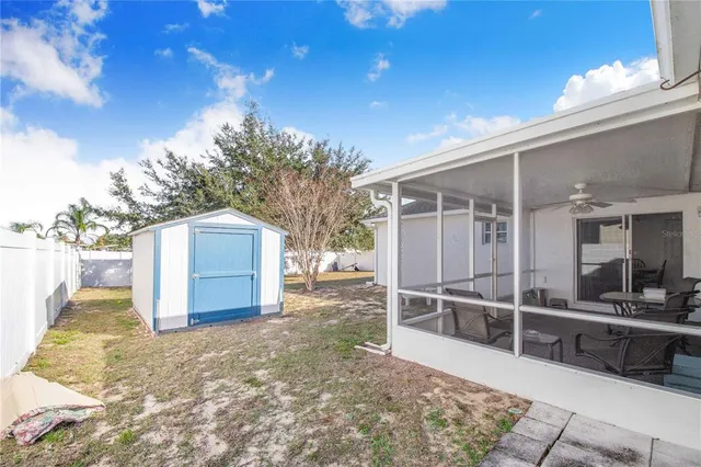 a backyard of a house