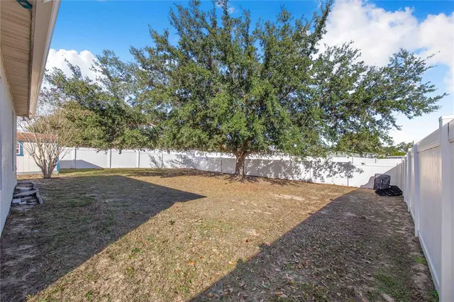 a view of a backyard
