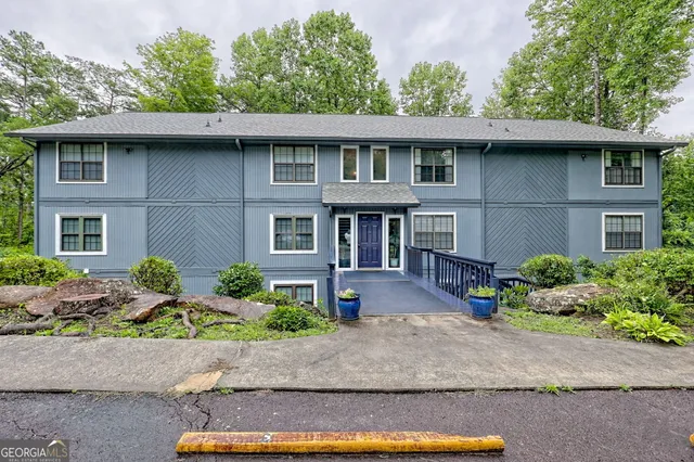 a front view of a house