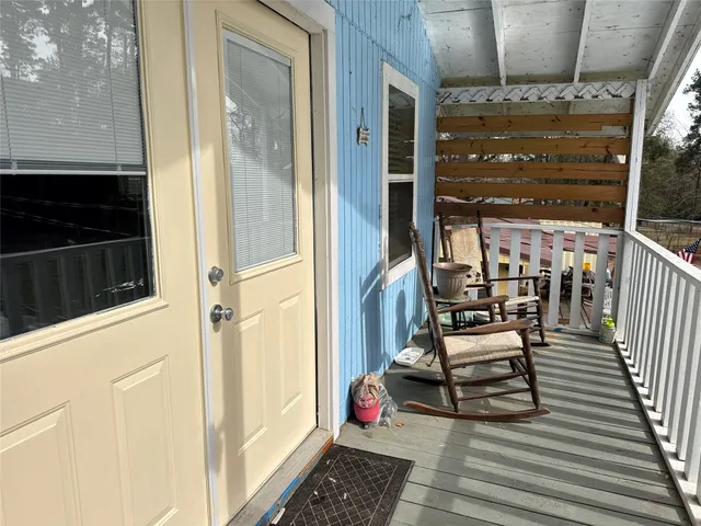 a view of outdoor space with seating area