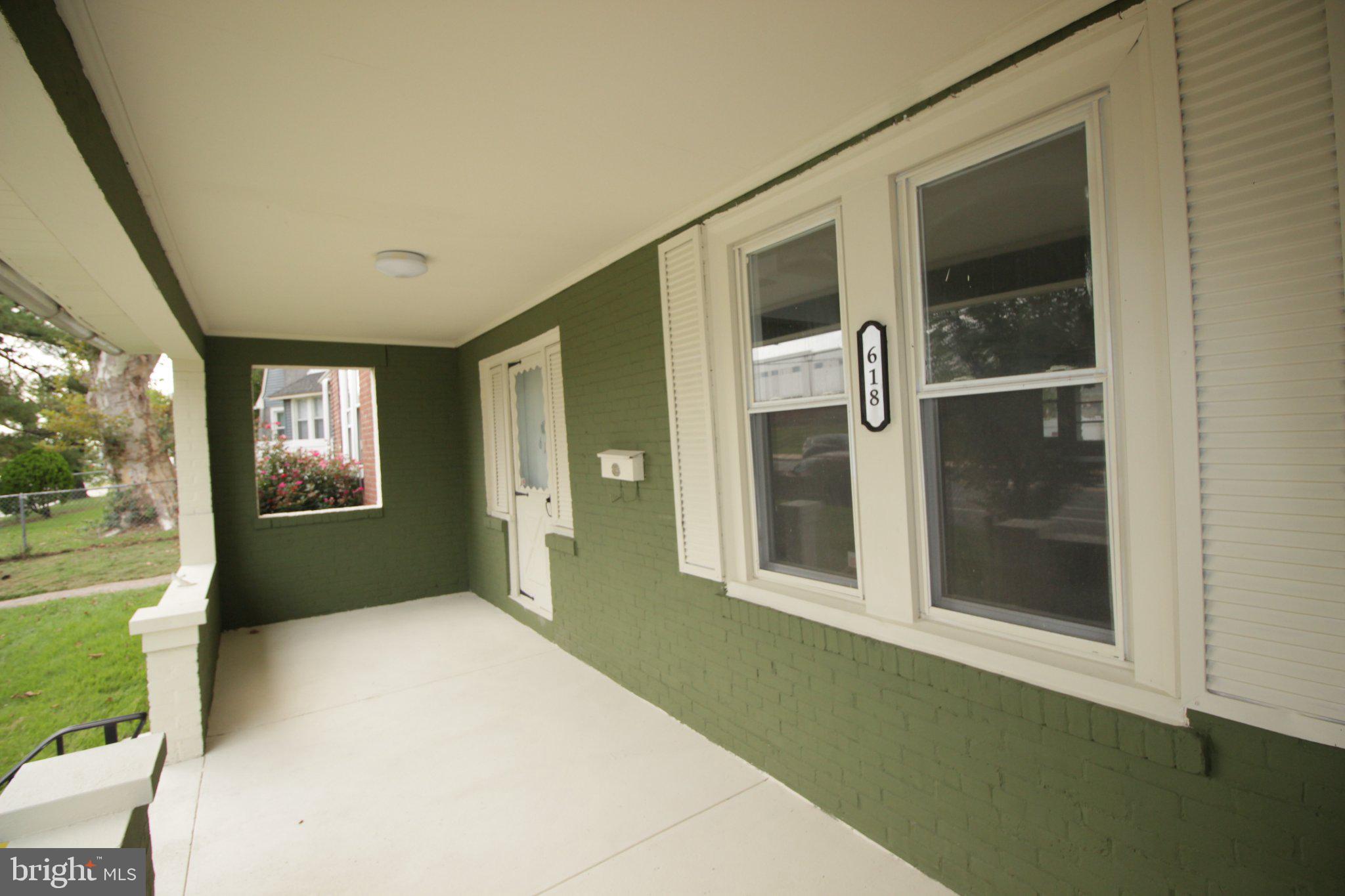 Covered front patio