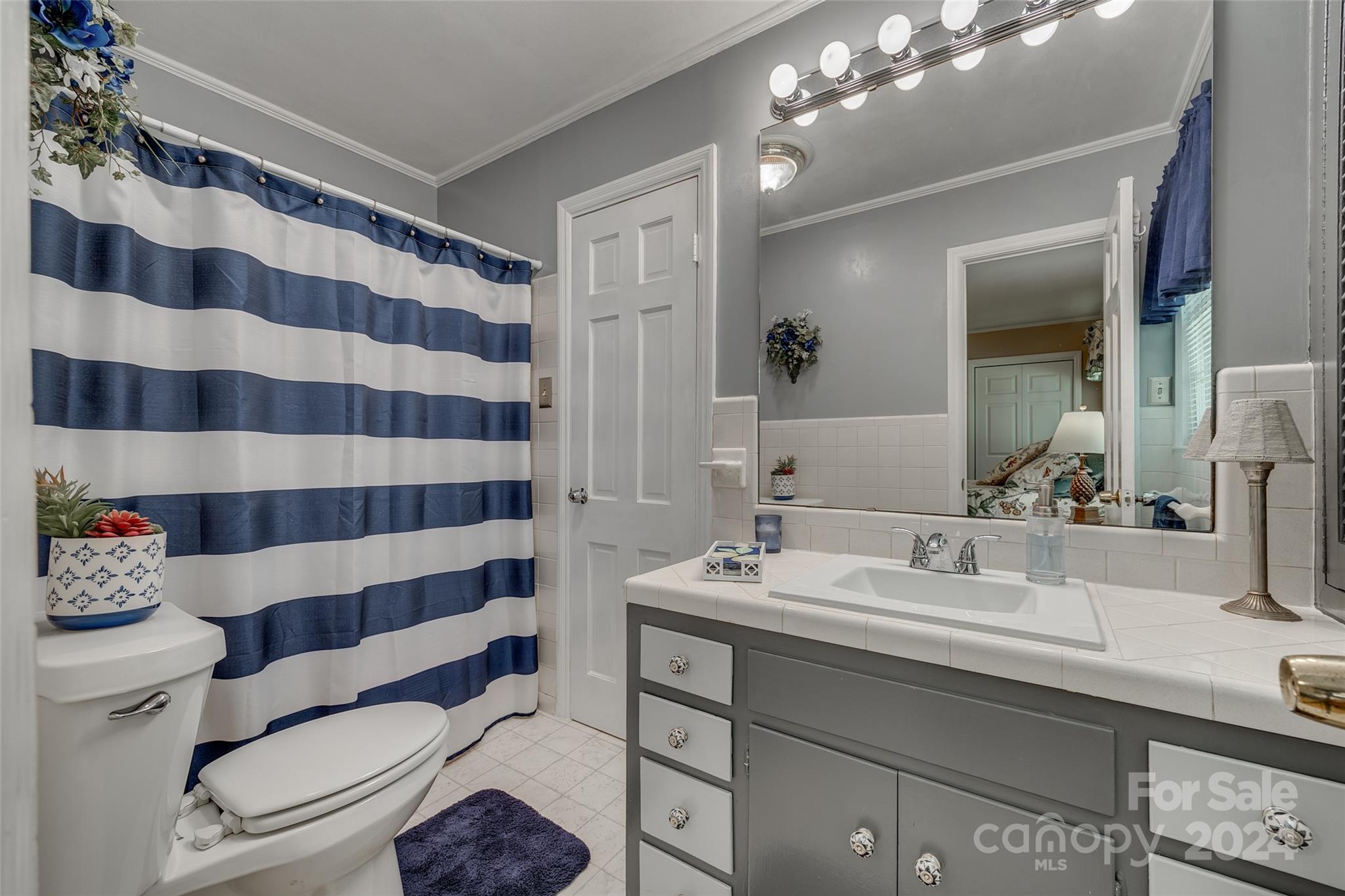 812 Lakeside Circle Lancaster, SC 29720 - Photo 24 of 32 a bathroom with a sink a toilet a shower and a mirror