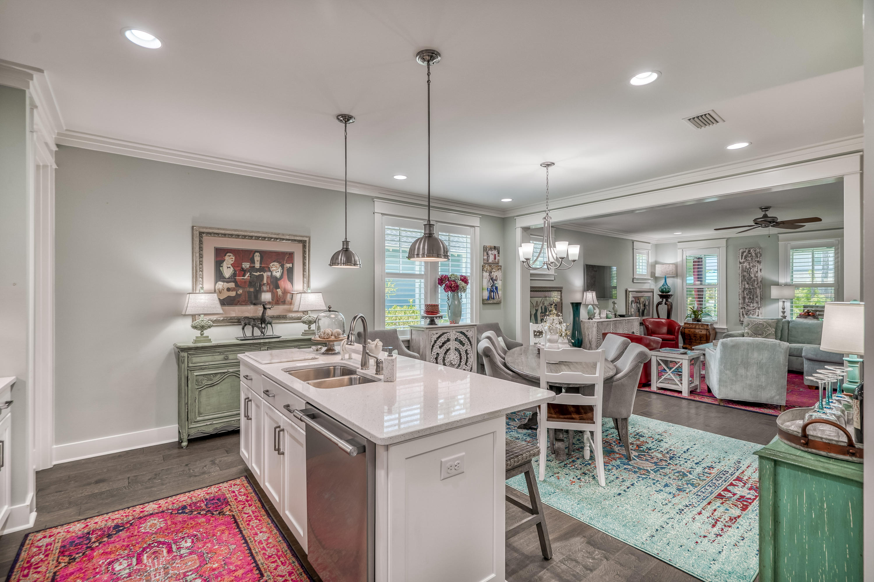 137 Jack Knife Drive Inlet Beach, FL 32461 - Photo 23 of 45 a kitchen with sink stove and chairs