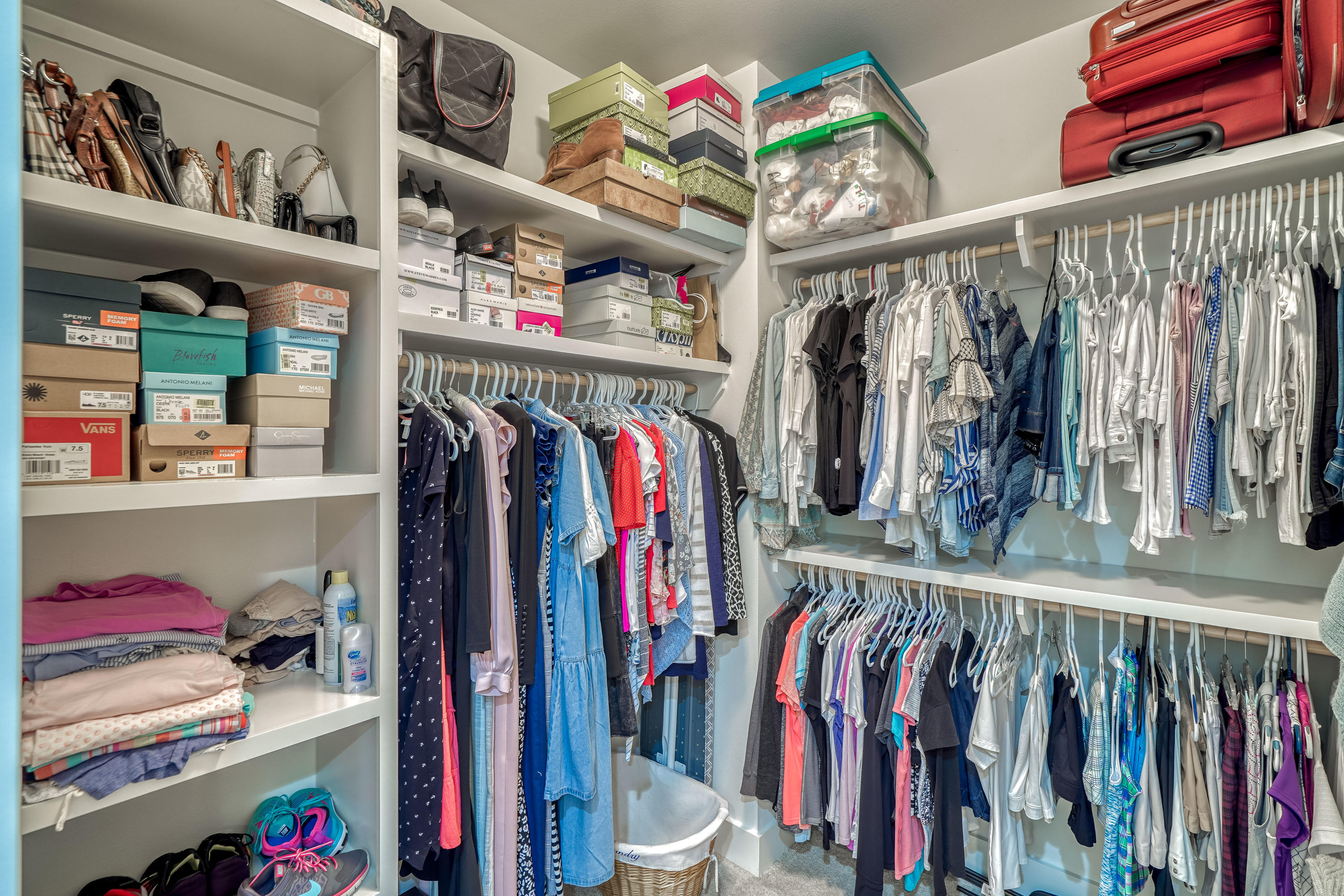 137 Jack Knife Drive Inlet Beach, FL 32461 - Photo 42 of 45 a view of walk in closet with clothes and shoes