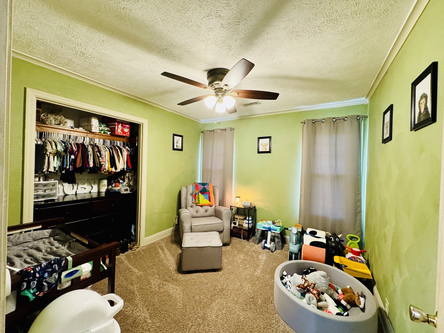 203 West Callie Street Sesser, IL 62884 - Photo 21 of 27 a living room with furniture and a flat screen tv