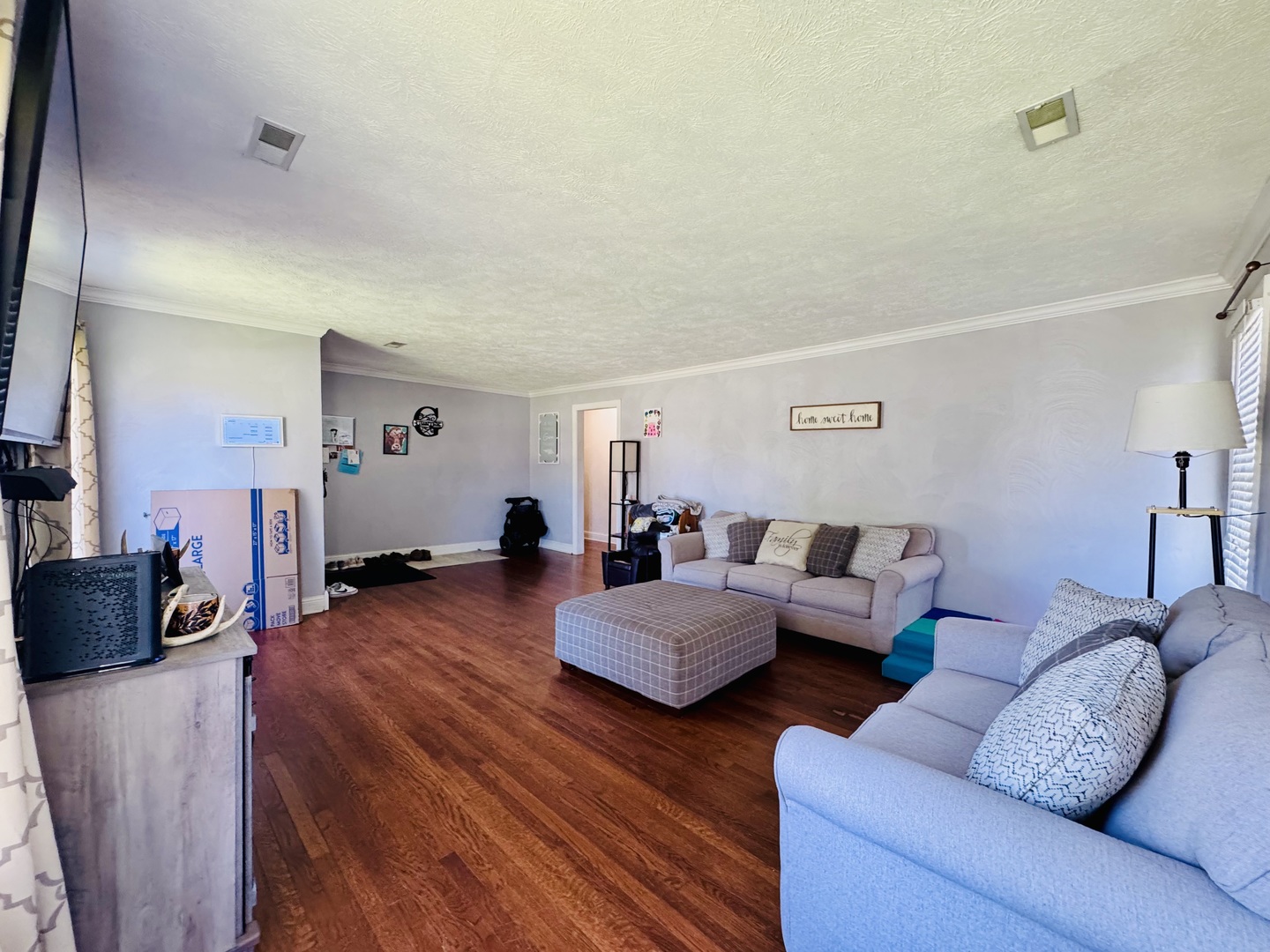 203 West Callie Street Sesser, IL 62884 - Photo 10 of 27 a living room with furniture and a flat screen tv