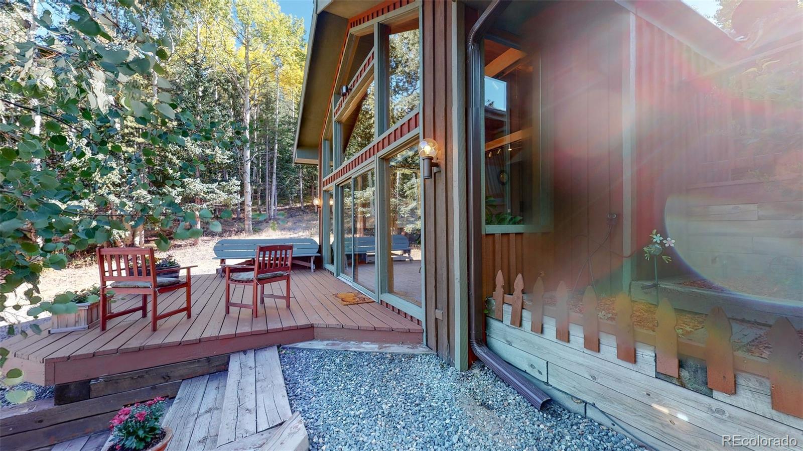 2720 South Spring Gulch Road Idaho Springs, CO 80452 - Photo 29 of 38 a view of an chairs and tables in the balcony
