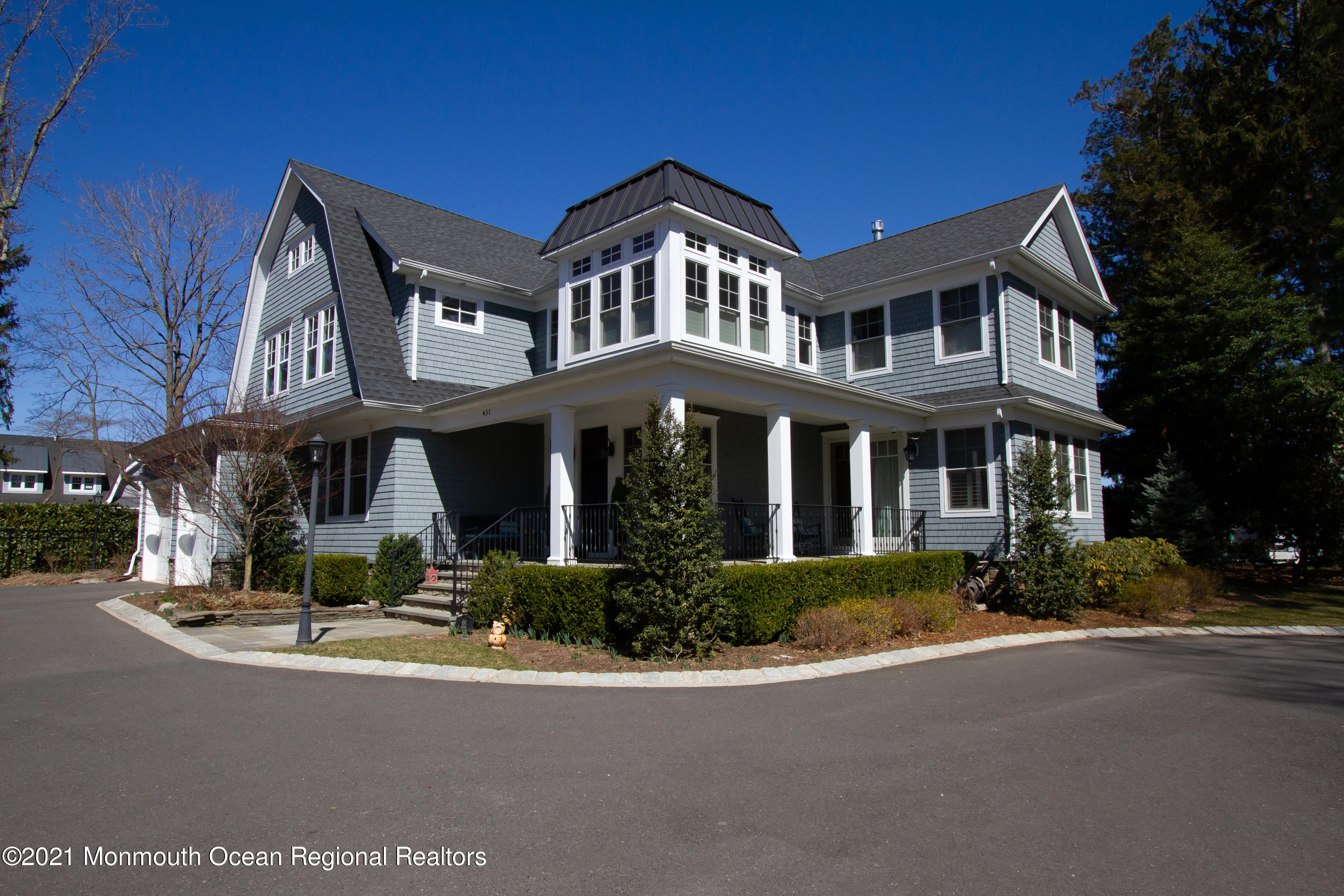 a front view of a building