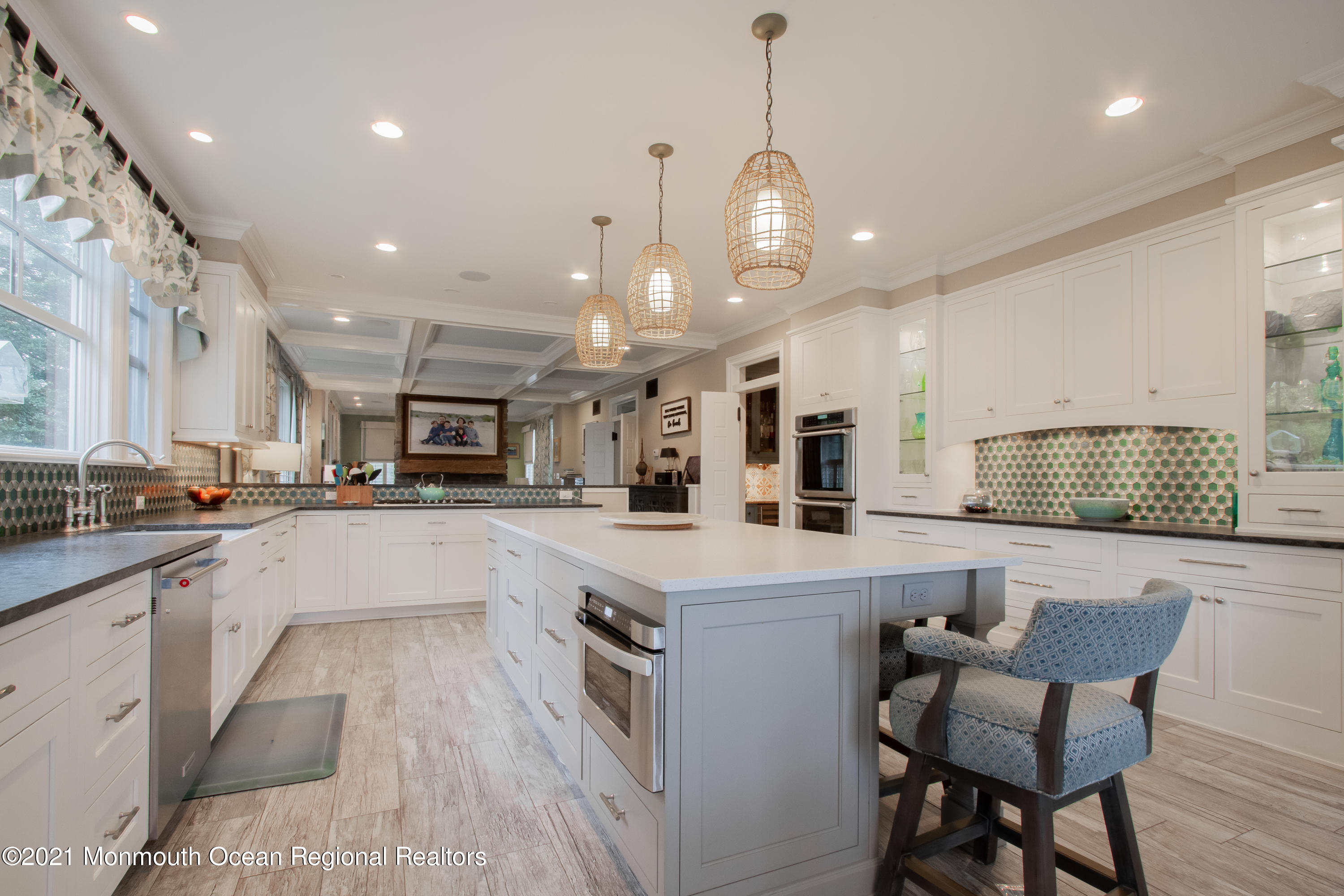 451 Little Silver Point Road Little Silver, NJ 07739 - Photo 19 of 63 a large white kitchen with lots of counter space and stainless steel appliances