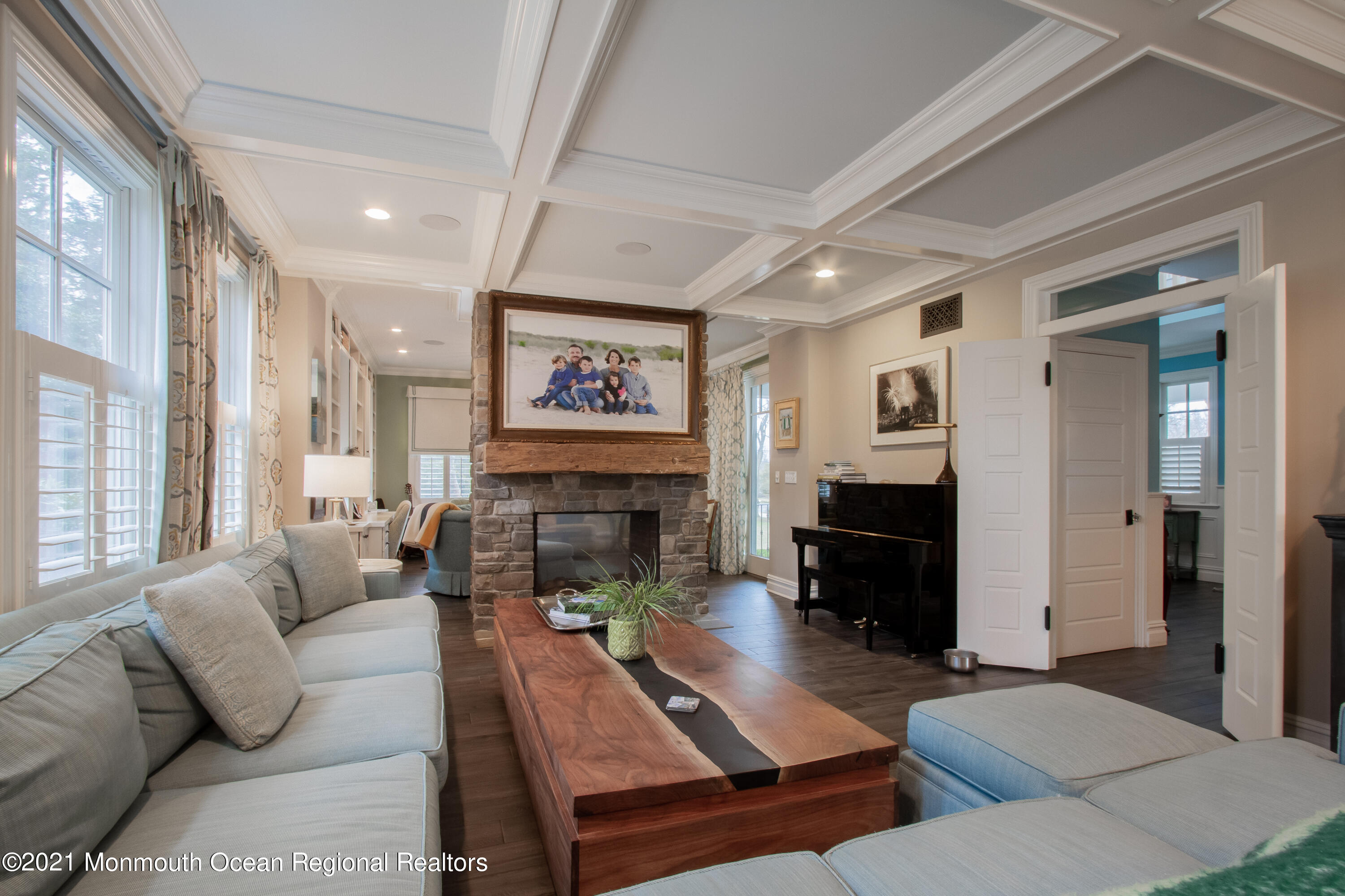 451 Little Silver Point Road Little Silver, NJ 07739 - Photo 10 of 63 a living room with furniture and a fireplace