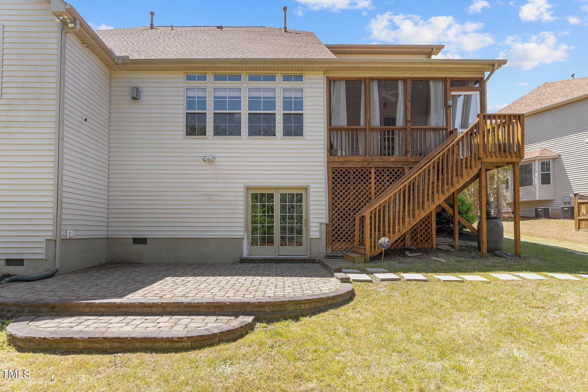 2711 Kinsley Place Raleigh, NC 27616 - Photo 66 of 77 Ext Back-Aptmt Entry-Patio-Scrnd Prch