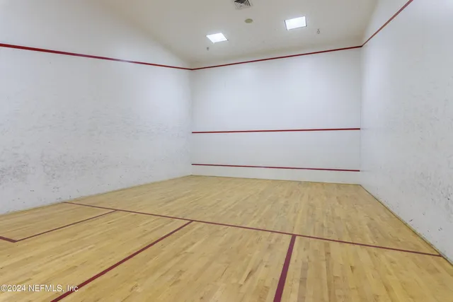 a park with large trees